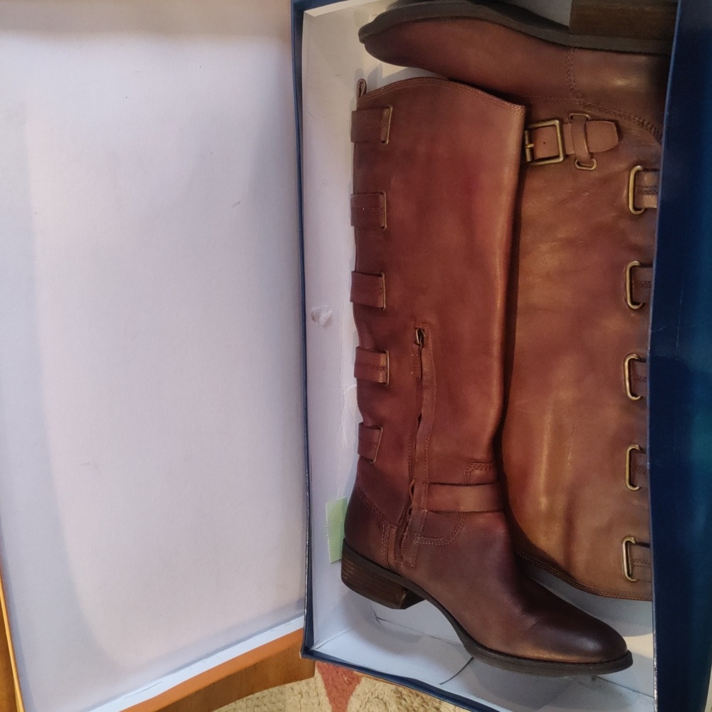 Arturo Chaing Italian Made Elsie Riding Boots Size 8.5 Brown With Box - Picture 13 of 13